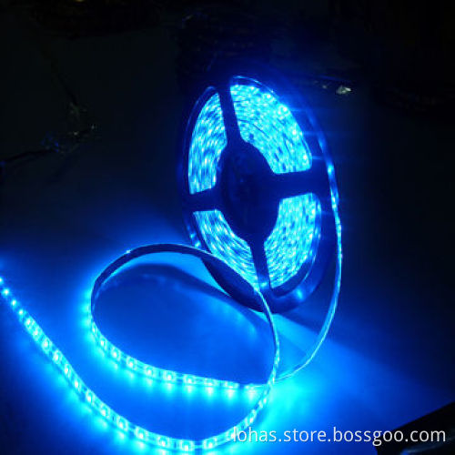 Blue Flexible LED Strips, SMD 3528, 6-7lm/LED, 60 LEDs/m, 2 years Warranty,CE Certified, RoHS Di